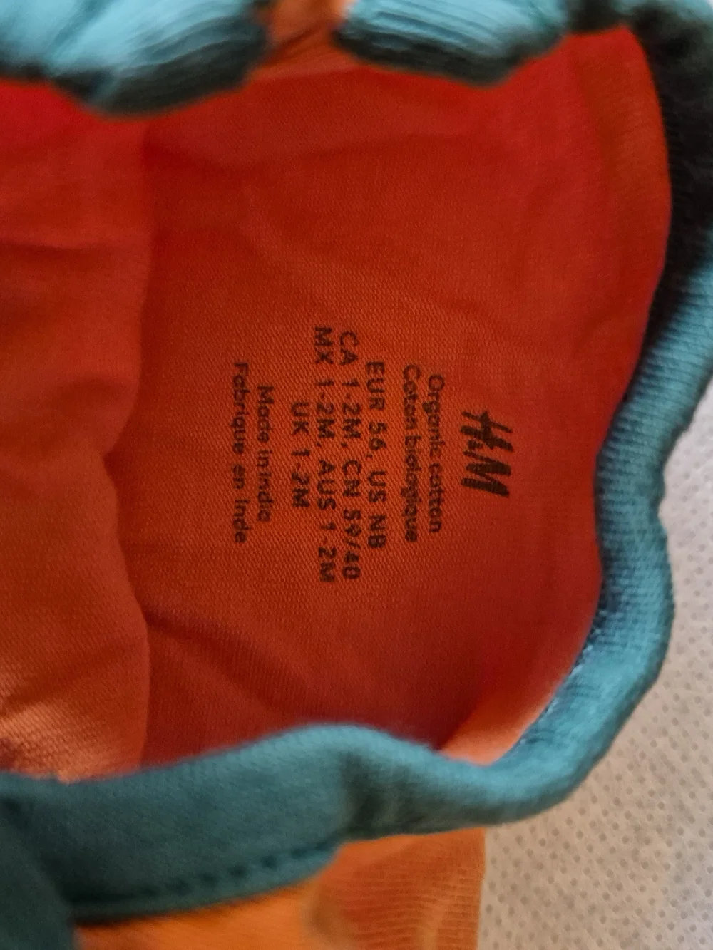 H&M Orange & Cream Pumpkin Outfit Set For Baby SIZE NB